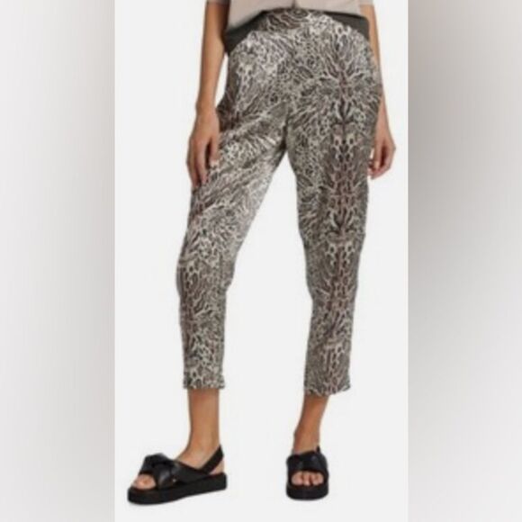 ATM Anthony Thomas Melillo Women's Silk Ocelot Leopard Print Trouser Pants S - Picture 1 of 10